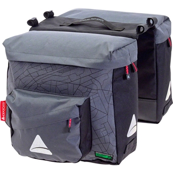 Axiom Seymour Oceanweave P25 Panniers Gray/Black from Bike Bling